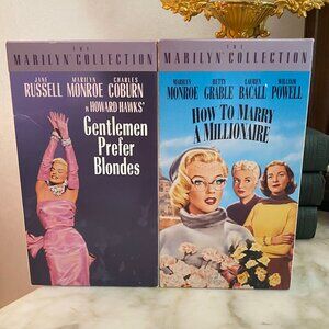 Vintage VHS Tapes Marilyn Monroe Gentlemen prefer Blondes Marry a Millionaire